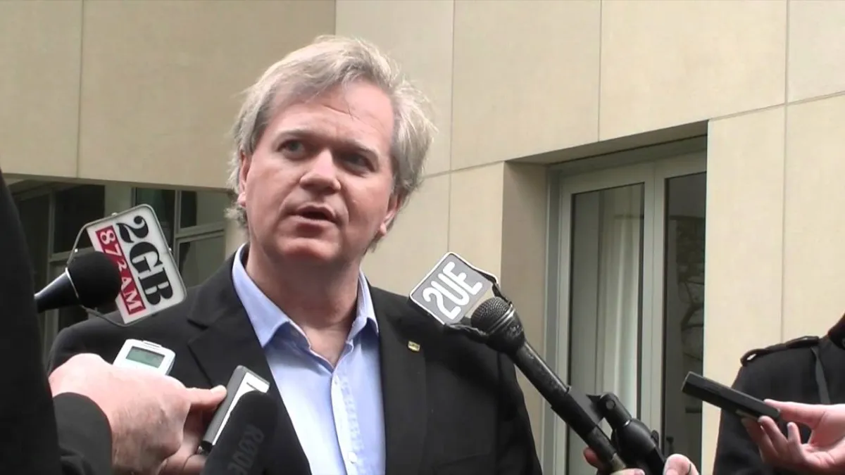 Preview image for the video "Nobel winner Professor Brian Schmidt's press conference at Parliament House".
