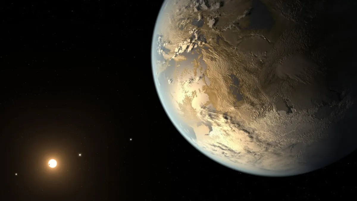 This artist's concept depicts Kepler-186f, the first validated Earth-size planet to orbit a distant star in the so-called habitable zone. Credit: NASA/Ames/SETI Institute/JPL-Caltech