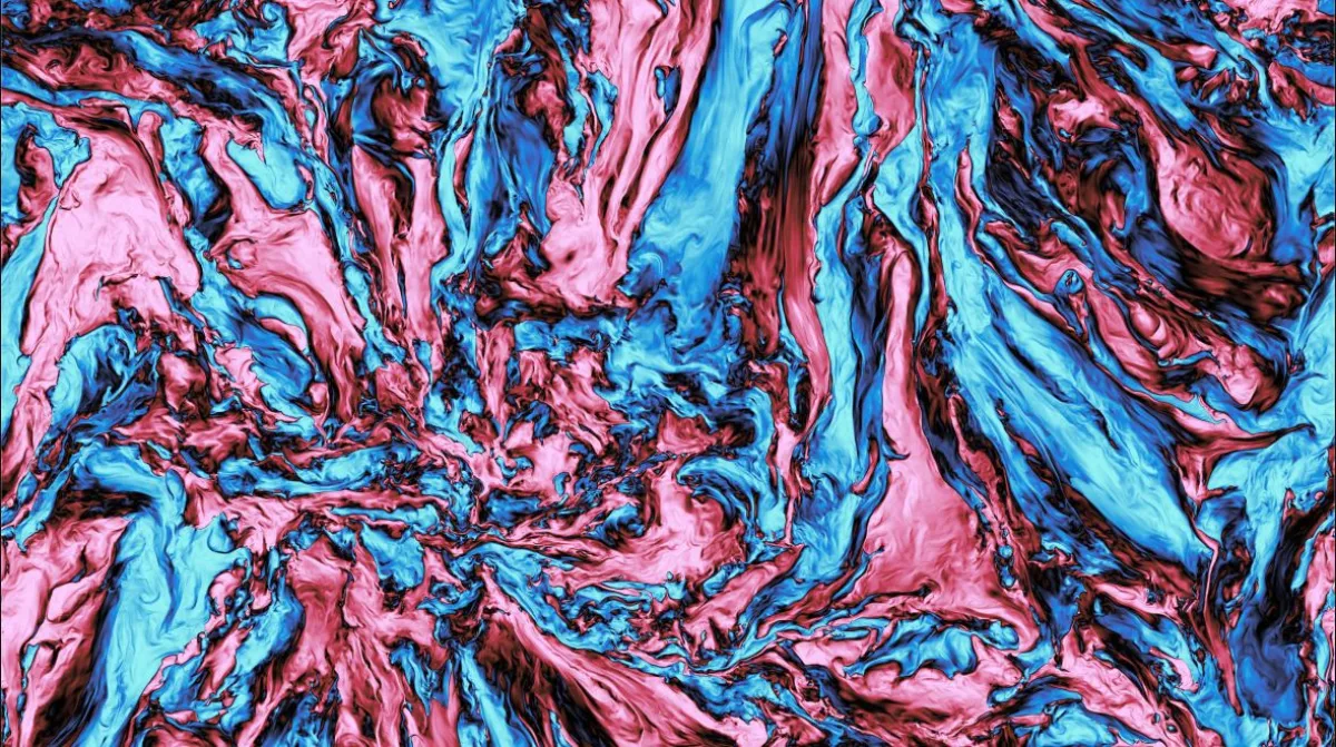 A 2D slice of the world's largest turbulence simulation.