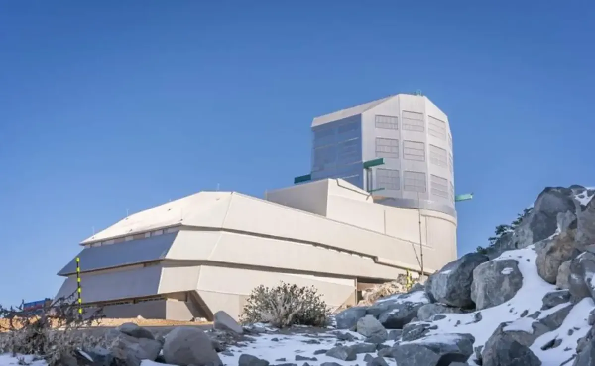 Observatory in the snow