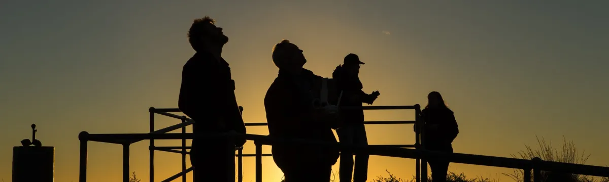 Researchers looking at stars