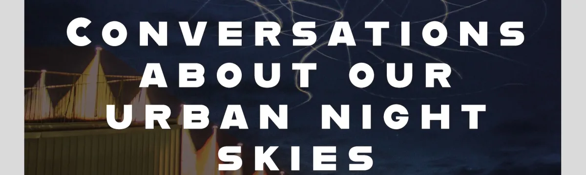 Poster showing light pollution and tracks of moths