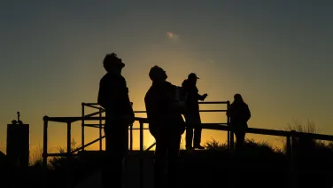 Researchers looking at stars