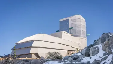 Observatory in the snow